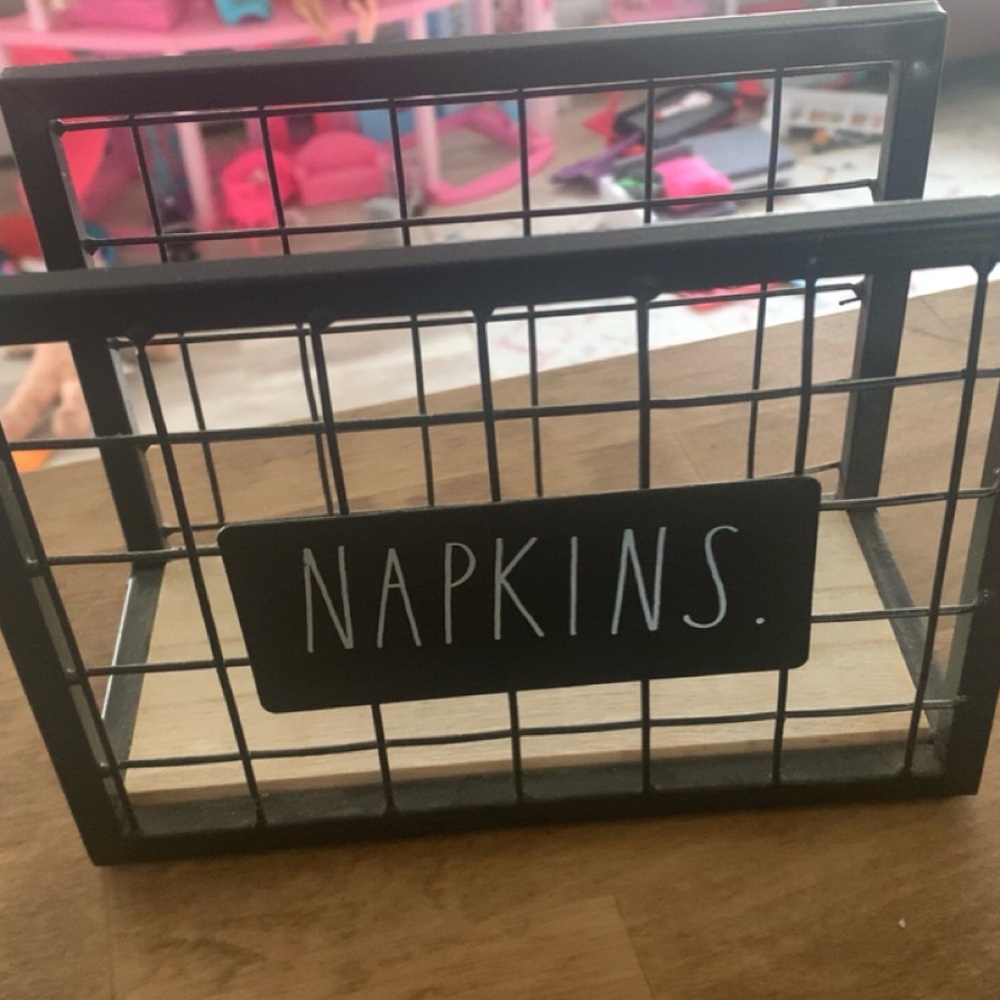 Rae Dunn Black Metal Napkin Holder